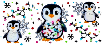 Penguin Lights - UVDTF Wrap for cups/hard surfaces sticker