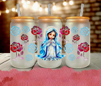 Virgen de Guadalupe Blue Shall - UVDTF Wrap for cups/hard surfaces