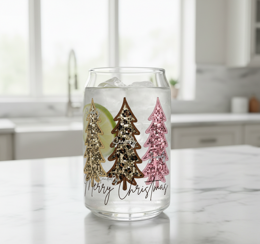 Glitter Christmas Trees - UVDTF Decal for cups/hard surfaces sticker