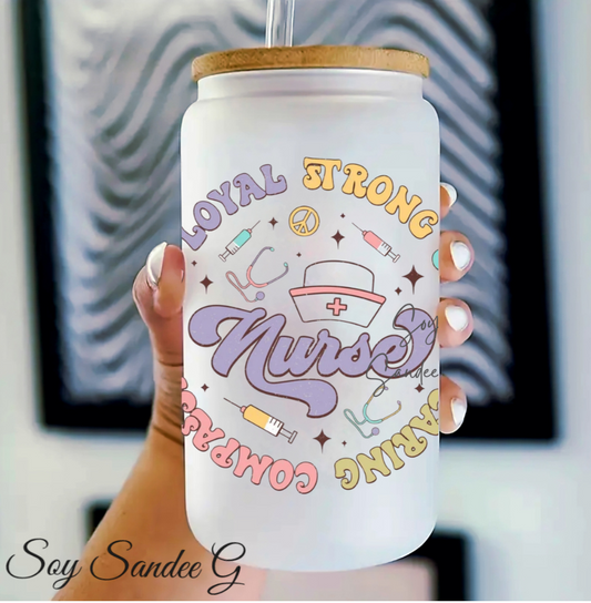 Nurse Adjectives Circle - UVDTF Decal for cups/hard surfaces sticker.