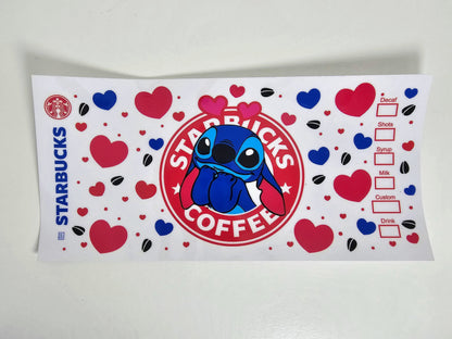 Starbucks Stitch UVDTF Wraps