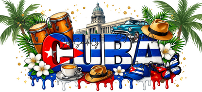 Cuba #2 - UVDTF Wrap for cups/hard surfaces sticker
