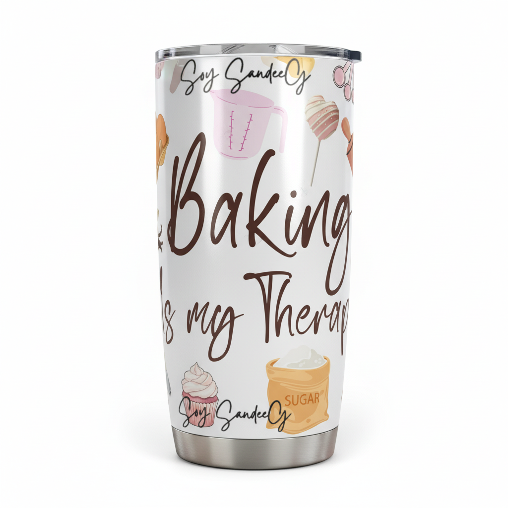 Baking is my Therapy - UVDTF Wrap for cups/hard surfaces sticker