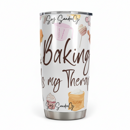 Baking is my Therapy - UVDTF Wrap for cups/hard surfaces sticker