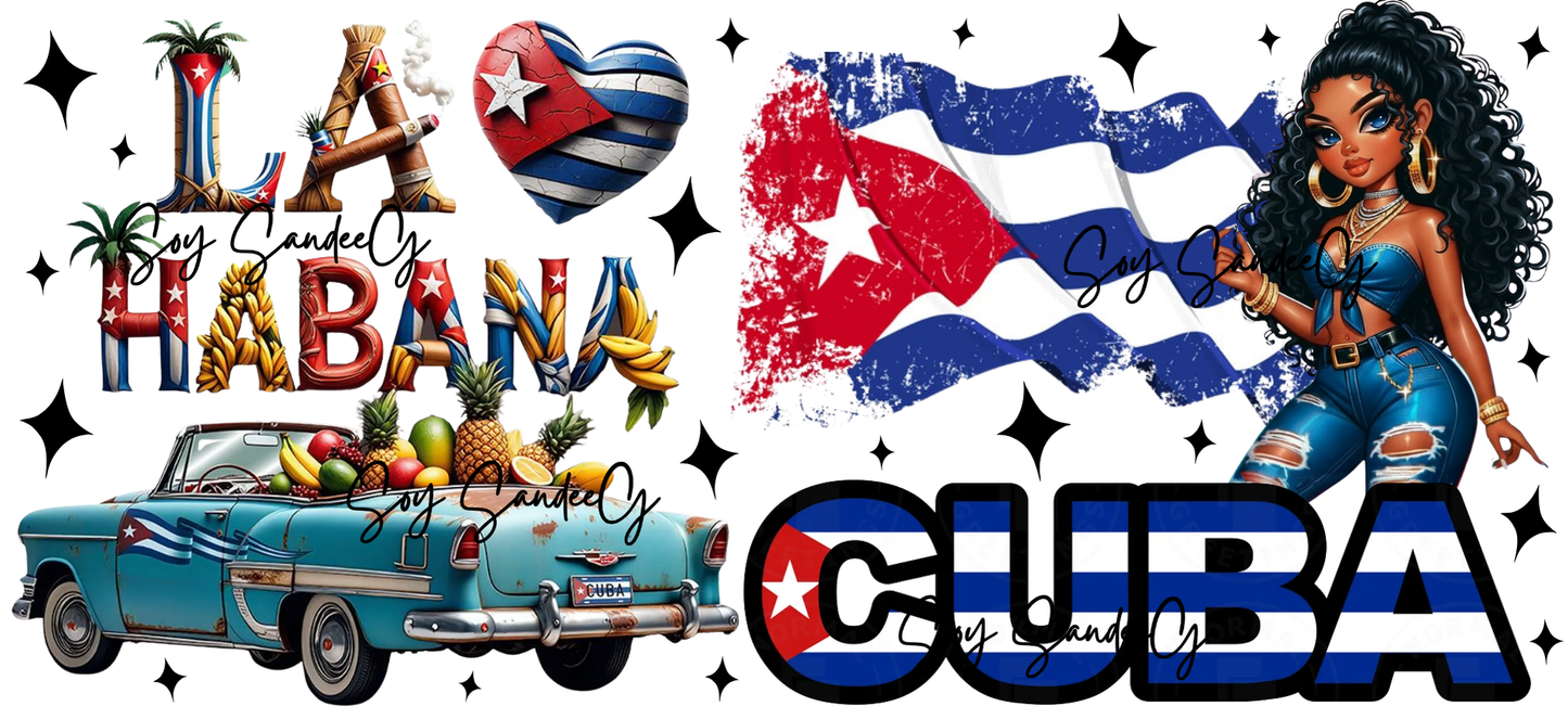 La Habana Cuba - UVDTF Wrap for cups/hard surfaces sticker
