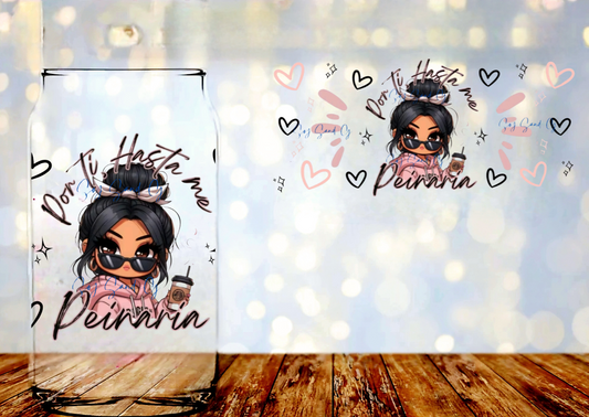 Messy Hair Girl - UVDTF Wrap for cups/hard surfaces sticker