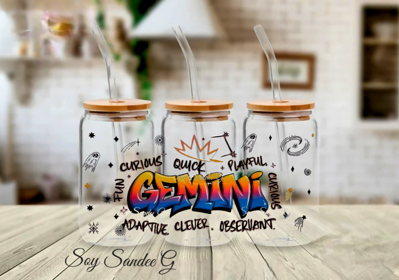 Graffiti Gemini - UVDTF Wrap for cups/hard surfaces sticker