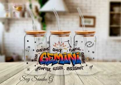 Graffiti Gemini - UVDTF Wrap for cups/hard surfaces sticker