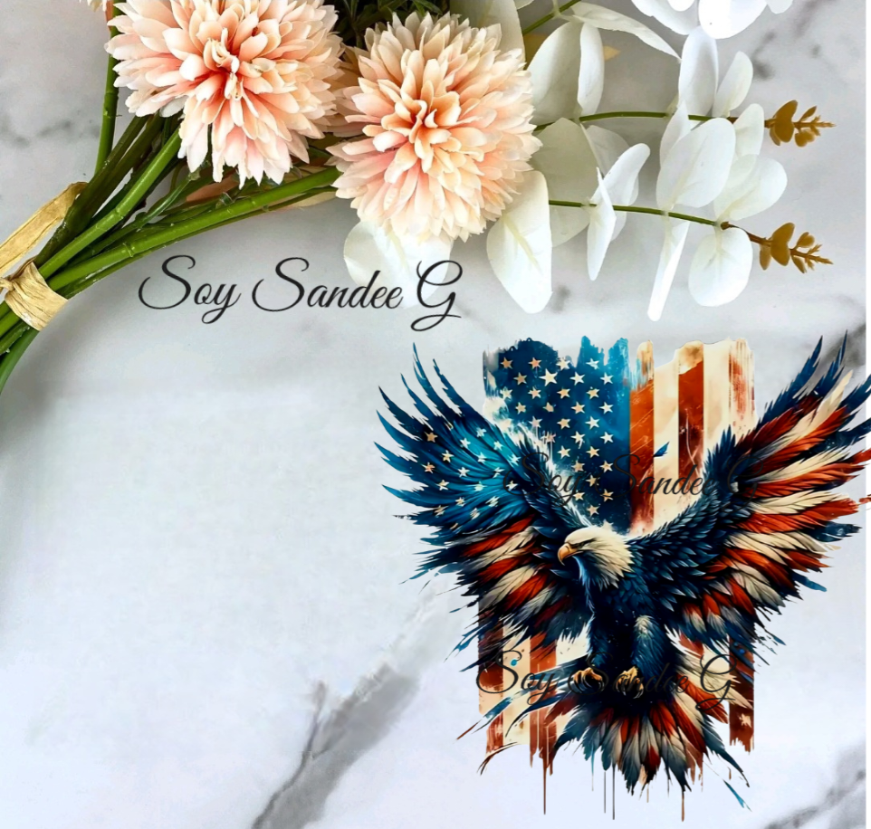 American Eagle & Flag - UVDTF Decal for cups/hard surfaces sticker