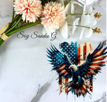American Eagle & Flag - UVDTF Decal for cups/hard surfaces sticker