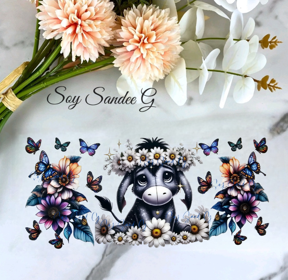 Donkey & Daisies - UVDTF Wrap for cups/hard surfaces sticker