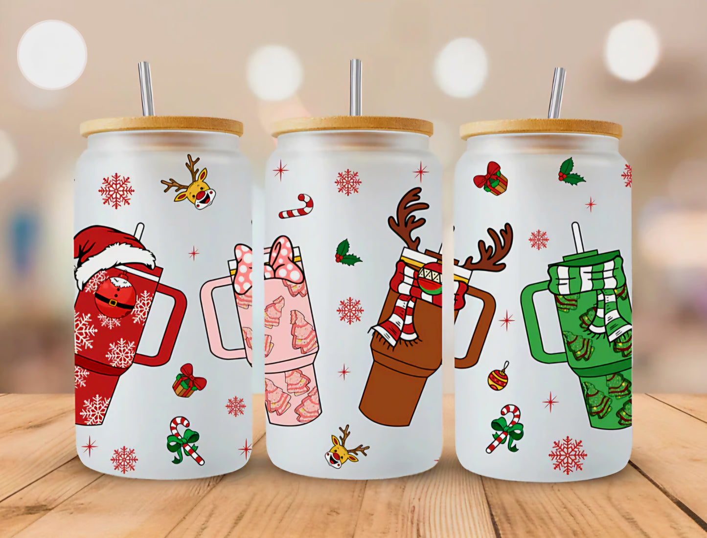 Christmas Stanleys - UVDTF Wrap for cups/hard surfaces