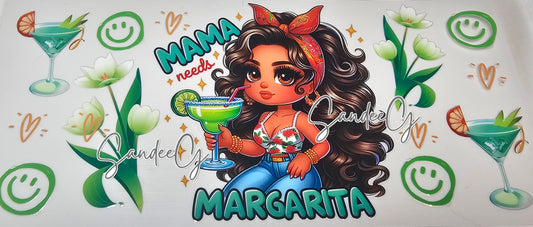 Mama needs a Margarita - UVDTF Wrap for cups/hard surfaces sticker
