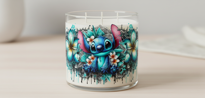 Teal Hibiscus Stitch - UVDTF Wrap for cups/hard surfaces sticker