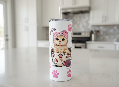 Teacup Kitty - UVDTF Wrap for cups/hard surfaces sticker