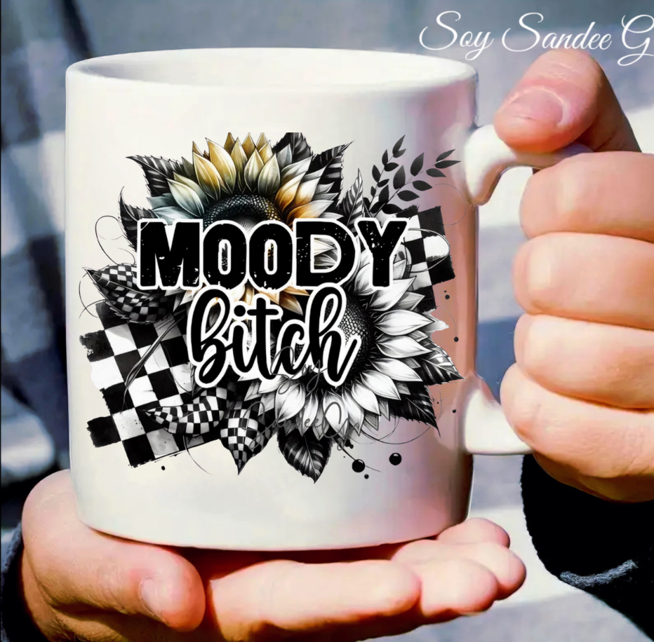 Moody Bitch - UVDTF Decal for cups/hard surfaces sticker