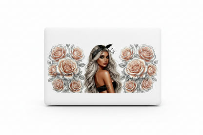 Peach Rose Diva - UVDTF Wrap for cups/hard surfaces sticker