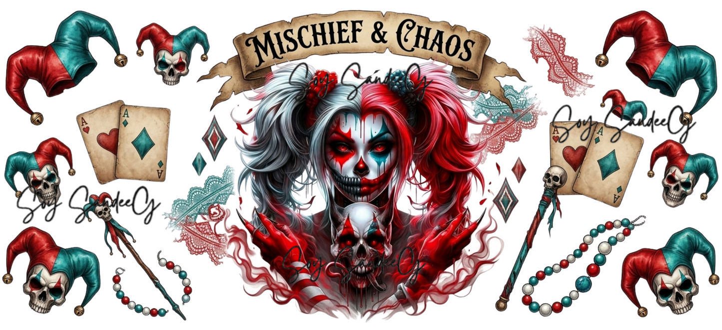 Mischief & Chaos - UVDTF Wrap for cups/hard surfaces sticker