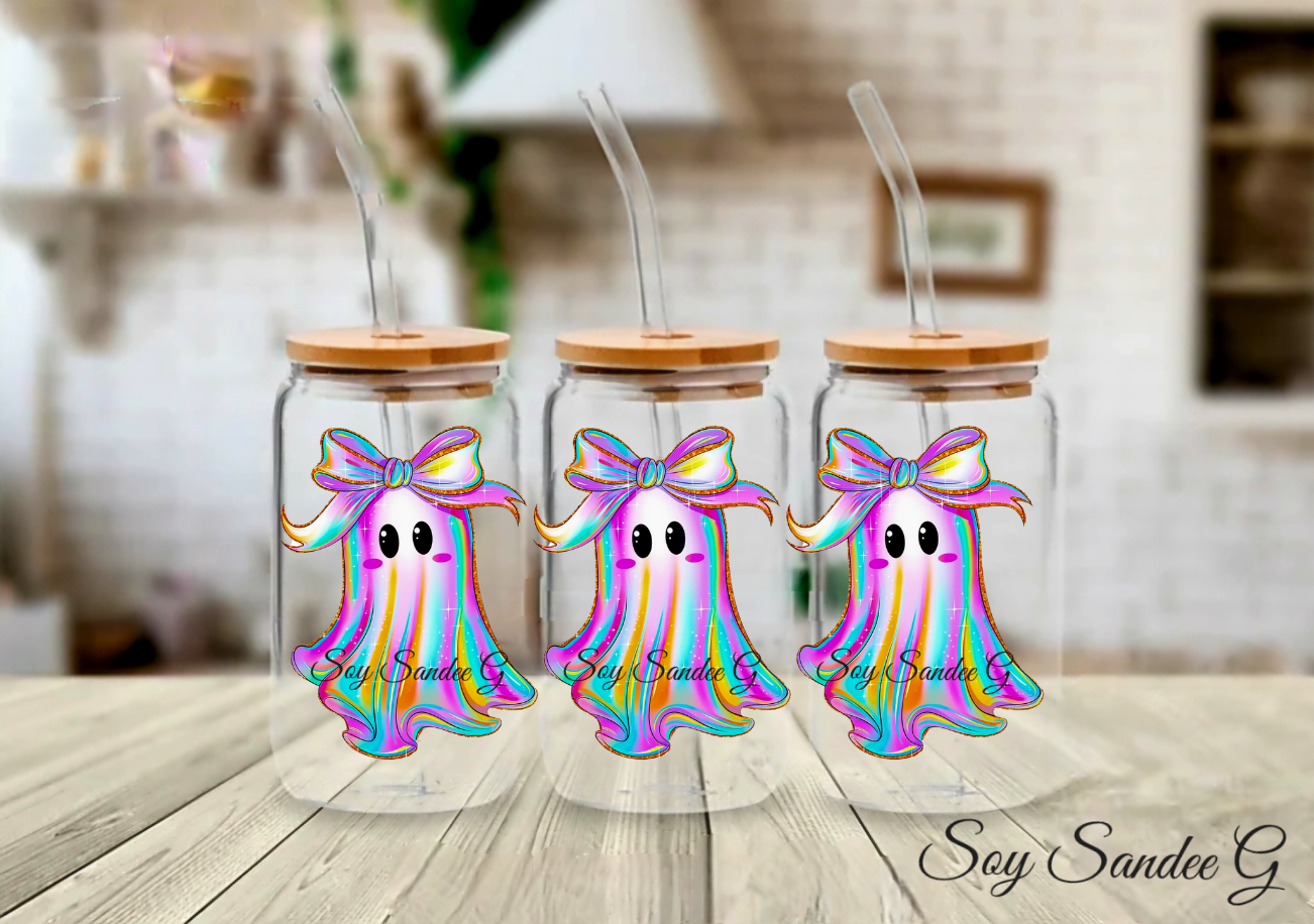 Iridescent Ghost - UVDTF Wrap for cups/hard surfaces sticker