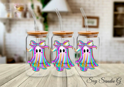 Iridescent Ghost - UVDTF Wrap for cups/hard surfaces sticker