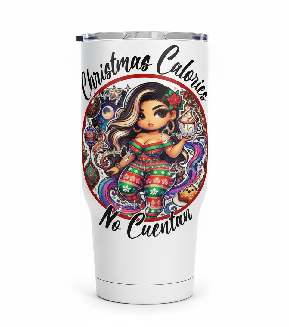 Christmas Calories No Cuentan - UVDTF Decal for cups/hard surfaces sticker