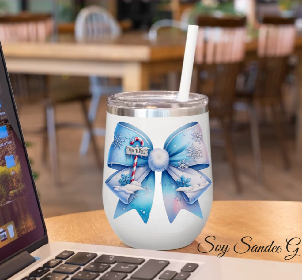 North Pole Coquette Bow - UVDTF Decal for cups/hard surfaces sticker