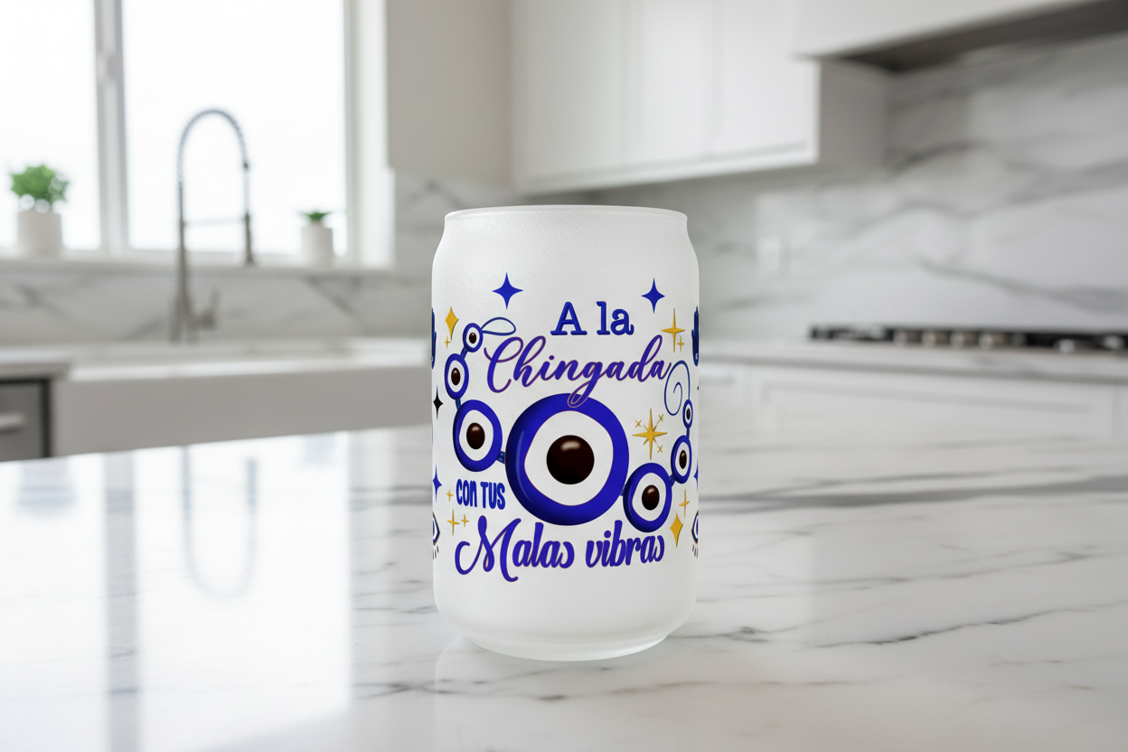 Evil Eye Malas Vibras - UVDTF Wrap for cups/hard surfaces sticker