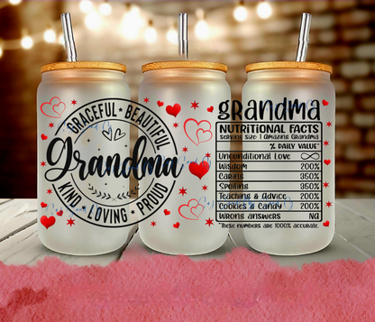 Grandma Nutritional Facts - UVDTF Wrap for cups/hard surfaces