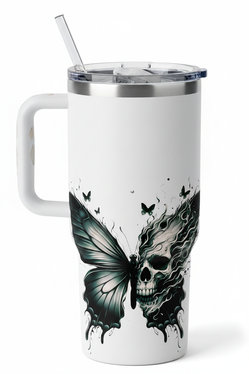Skull Butterfly - UVDTF Decal for cups/hard surfaces sticker