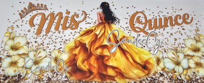 Mis Quince Yellow - UVDTF Wrap for cups/hard surfaces sticker