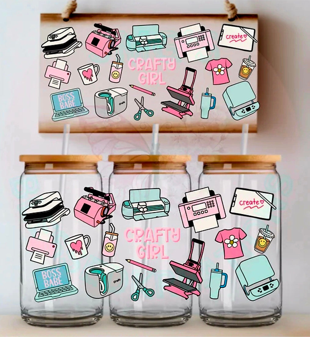 Crafty Girl - UVDTF Wrap for cups/hard surfaces sticker