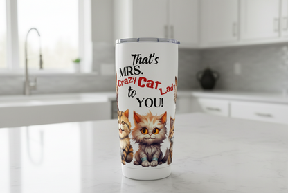 That's Mrs. Crazy Cat To You - UVDTF Wrap for cups/hard surfaces sticker