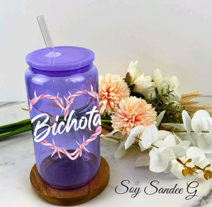 Bichota Heart UVDTF Decal - Clear Background 4" for cups/hard surfaces sticker