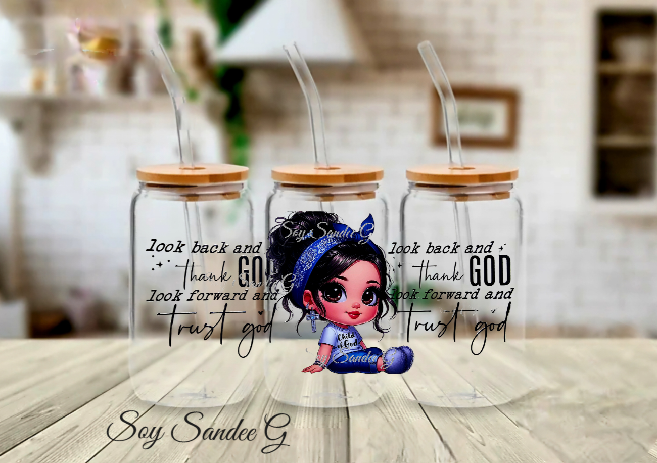 Look Back & Thank God  - UVDTF Wrap for cups/hard surfaces sticker