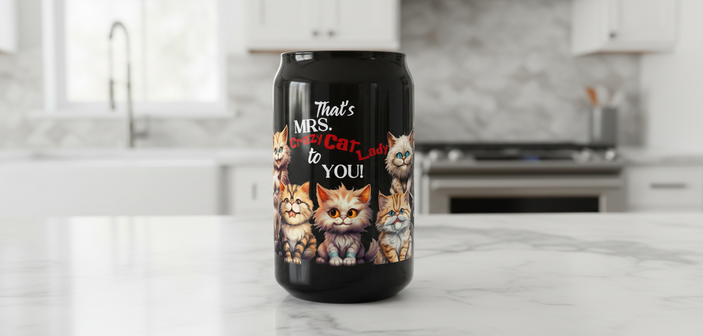 That's Mrs. Crazy Cat To You - UVDTF Wrap for cups/hard surfaces sticker
