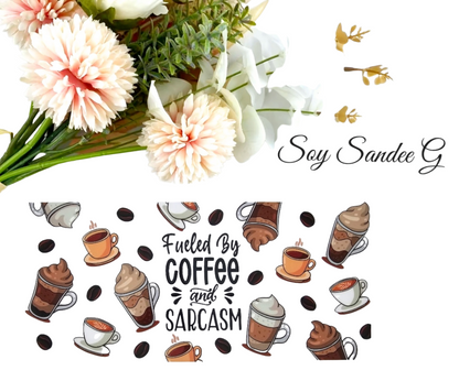 Impulsado por el café y el sarcasmo UVDTF