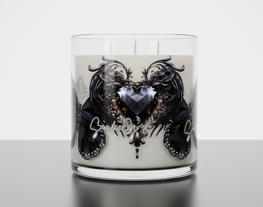 Black Gothic Butterfly - UVDTF Wrap for cups/hard surfaces sticker