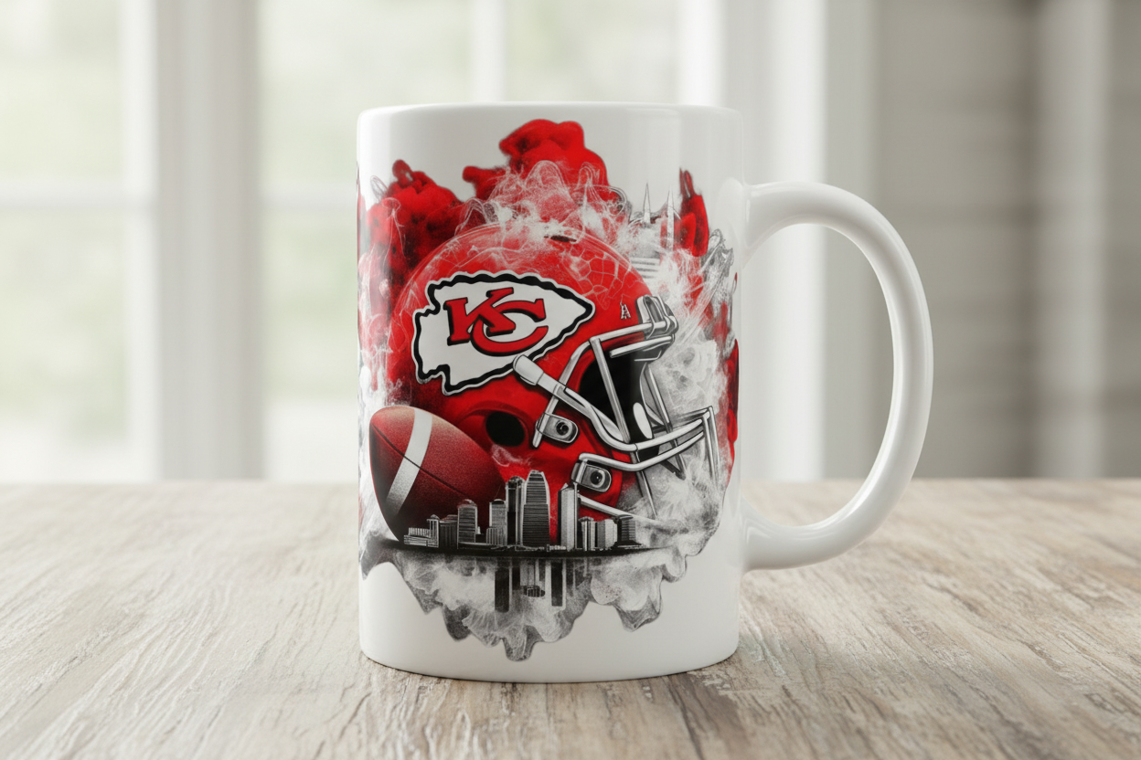 Calcomanía UVDTF para casco de los KC Chiefs