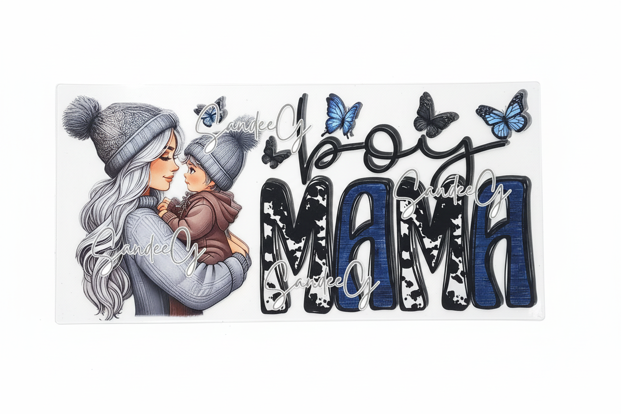 Boy Mom - UVDTF Wrap for cups/hard surfaces sticker