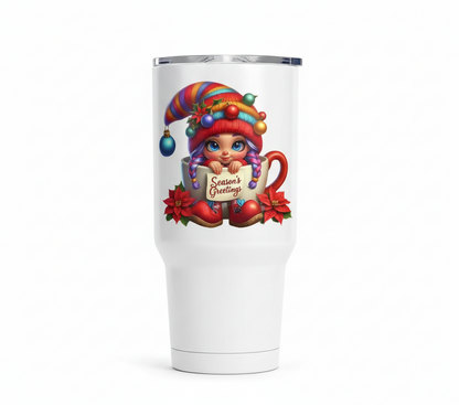 Elf in a Christmas Mug #3 - UVDTF Decal for cups/hard surfaces sticker
