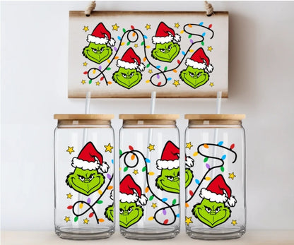 Envoltura UVDTF con luces de Grinch