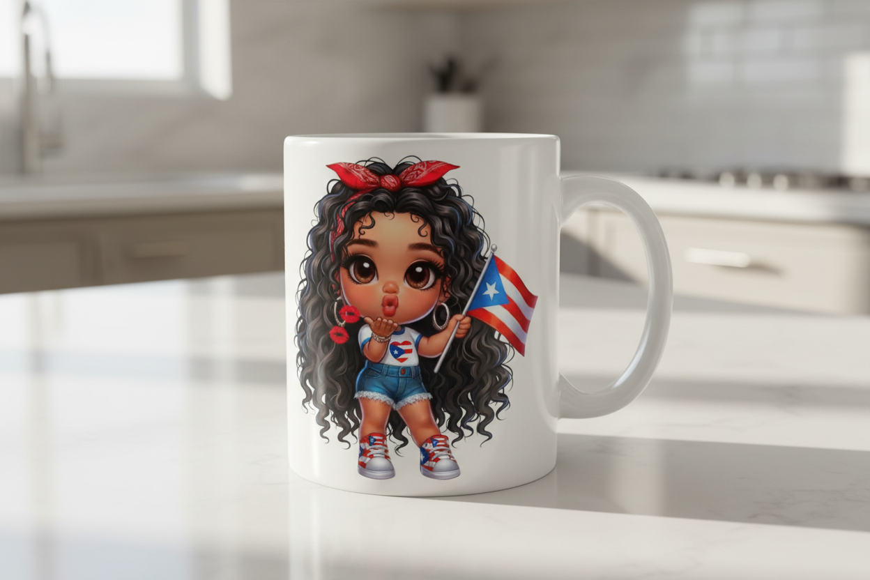Puerto Rican Cutie #2 - UVDTF Decal for cups/hard surfaces sticker