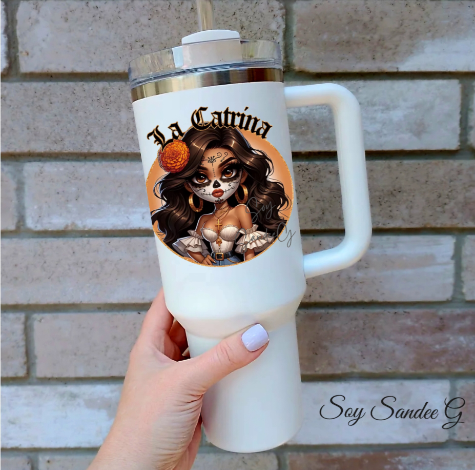 La Catrína Skully - UVDTF Decal for cups/hard surfaces sticker