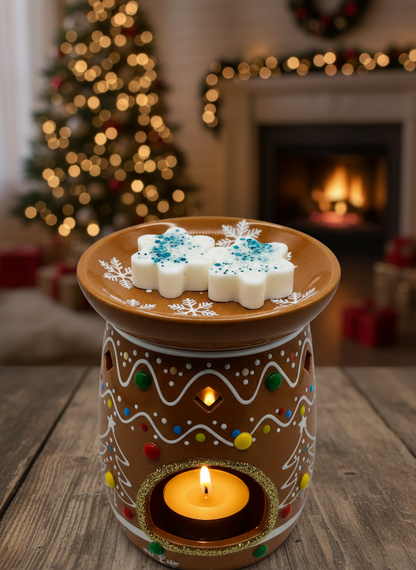 Cera derretida con forma de copo de nieve: tamaño de muestra 