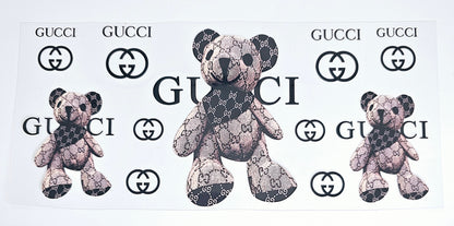 Gucci Bear - UVDTF wrap for cups/hard surfaces sticker