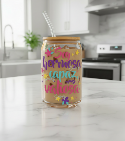 Soy Hermosa, Capaz, Valiosa - UVDTF Decal for cups/hard surfaces sticker