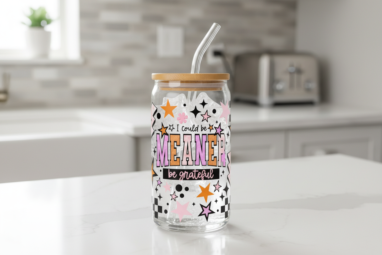 I Could Be Meaner - UVDTF Wrap for cups/hard surfaces sticker