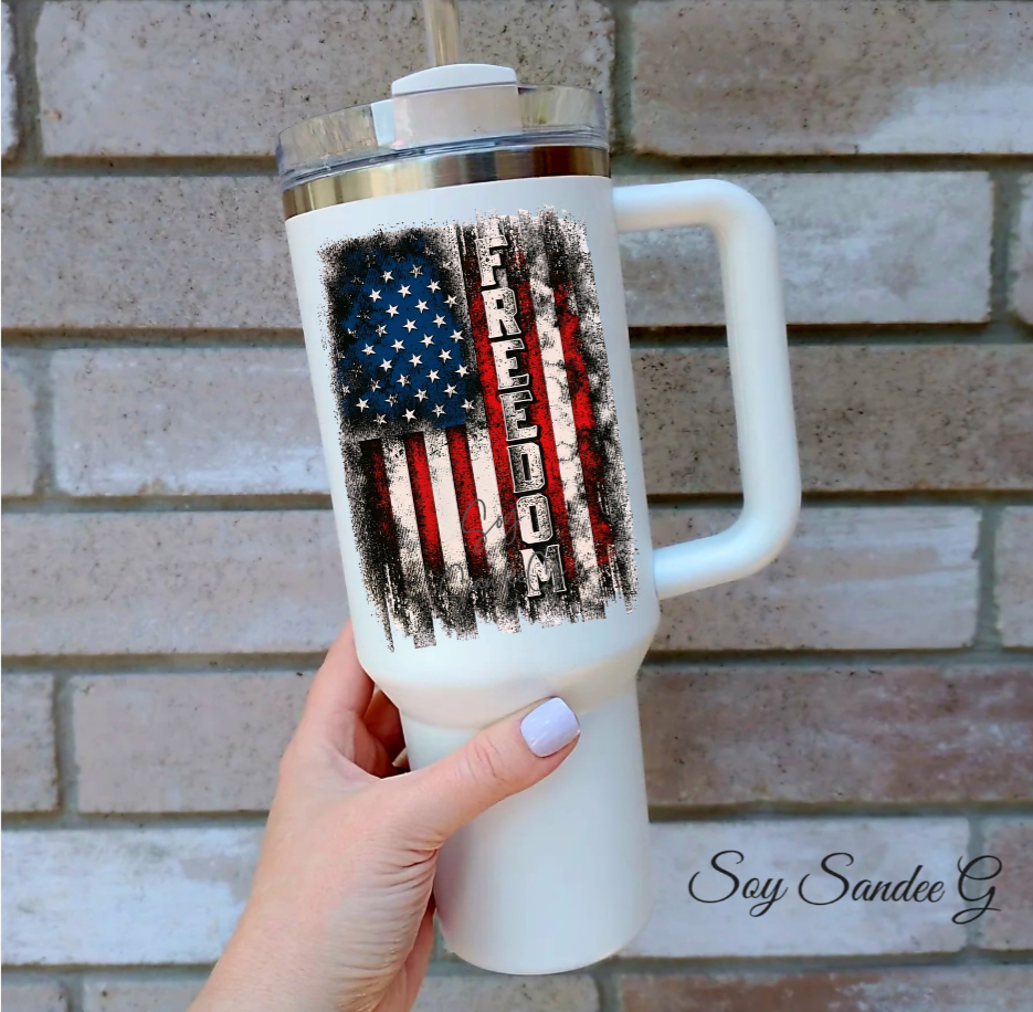 Freedom Flag - UVDTF Decal for cups/hard surfaces sticker
