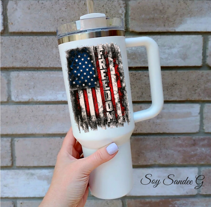 Freedom Flag - UVDTF Decal for cups/hard surfaces sticker