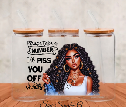 Please Take a Number - UVDTF Decal for cups/hard surfaces sticker